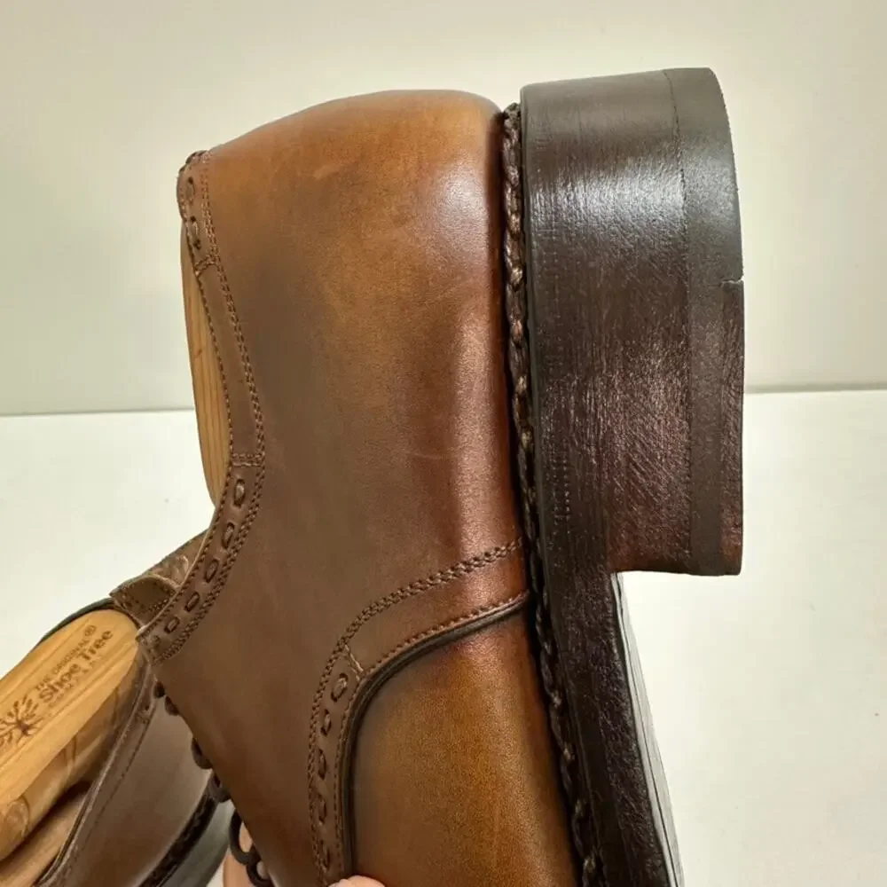 Calzoleria Harris Brown Leather Derby Oxfords